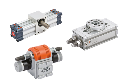 Stout and powerful rotary actuators for torques up to 120 Nm, diameters from 12 to 100 mm